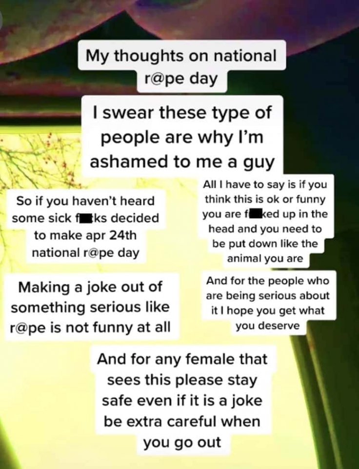 National Rape Day Trend on TikTok