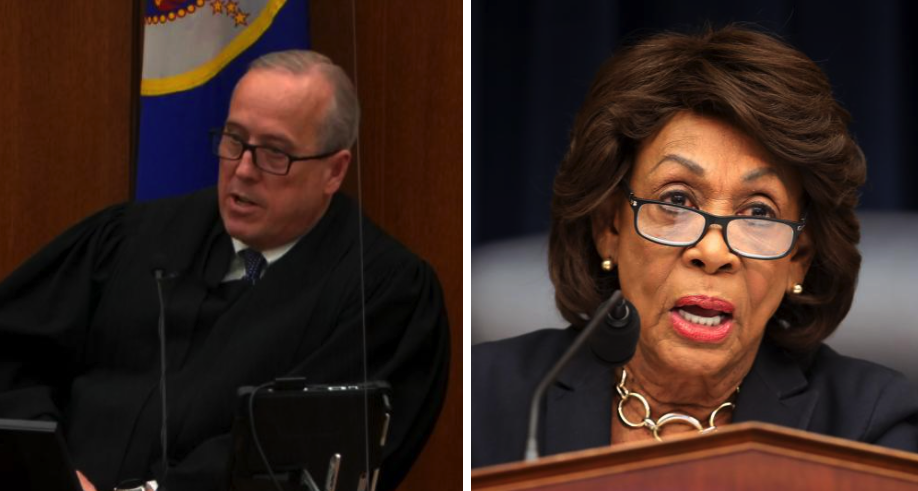 Judge Peter Cahill and Rep. Maxine Waters
