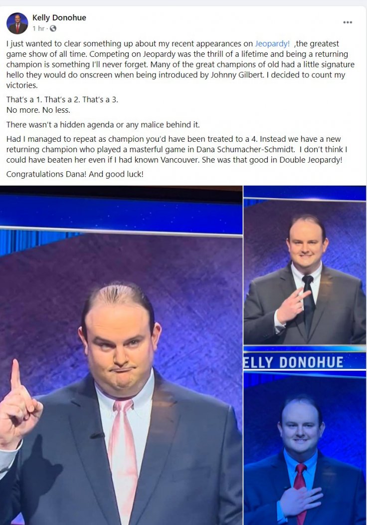 Kelly Donohue FB Post Kelly Donohue FB Post
