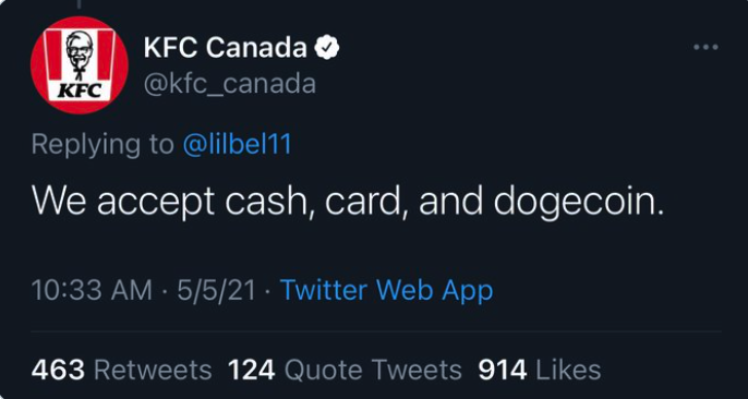 KFC Canada tweet