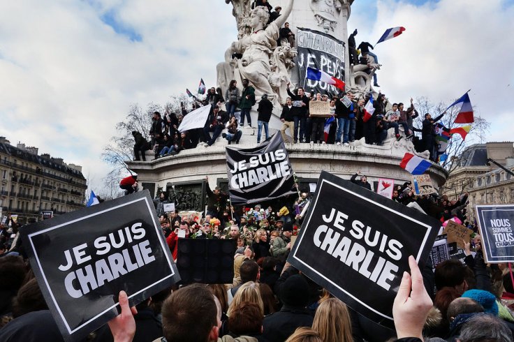 Paris rally in support of the victims of the 2015 Charlie Hebdo shooting, 11 January 2015. Place de la Republique.