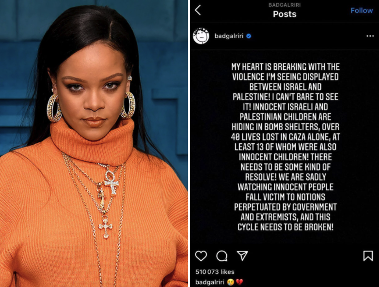 Rihanna Slammed Over 'Neutral' Post on IsraeliPalestinian Conflict