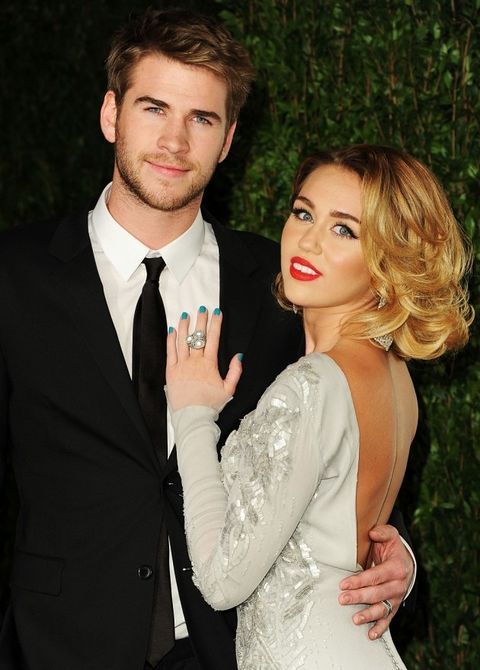 Miley Cyrus and LIam Hemsworth