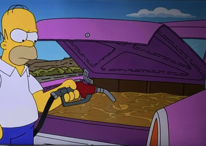 The Simpsons gas shortage prediction
