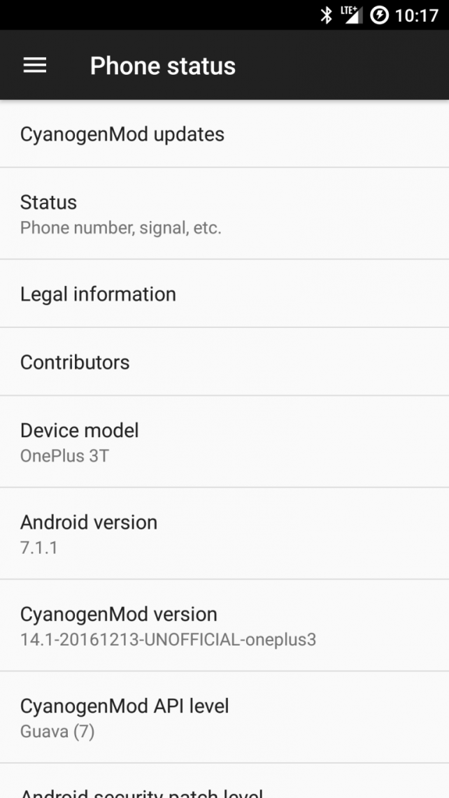 OnePlus 3T Android 7.1.1 Nougat update