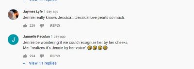 Jessica video comments