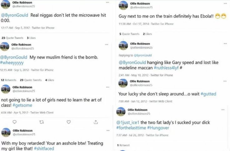 Ollie Robinson Anti Muslim Hate Tweet Ollie Robinson Anti Muslim Hate Tweet
