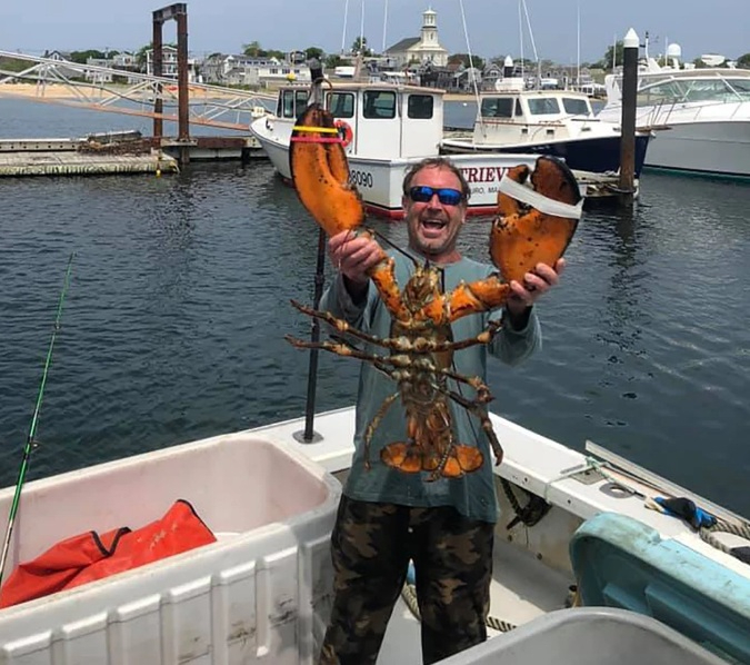 Michael Packard witha  giant lobster