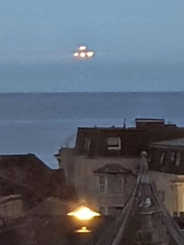 Triangle Shaped UFO Spotted in sea Britain