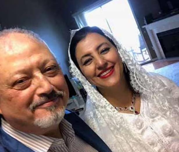 Jamal Khashoggi with Hanan El-Atr