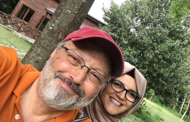 Jamal Khashoggi with Hatice Cengiz 