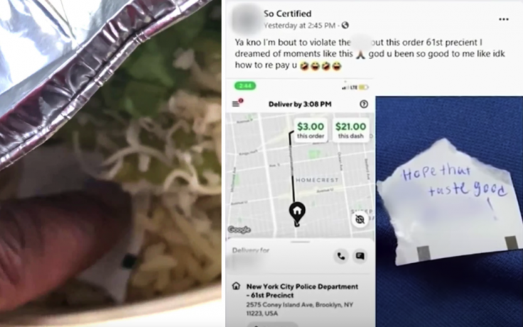 DoorDash driver contaminates NYPD officer's order