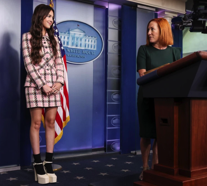 Olivia Rodrigo and Jen Psaki Olivia Rodrigo and Jen Psaki