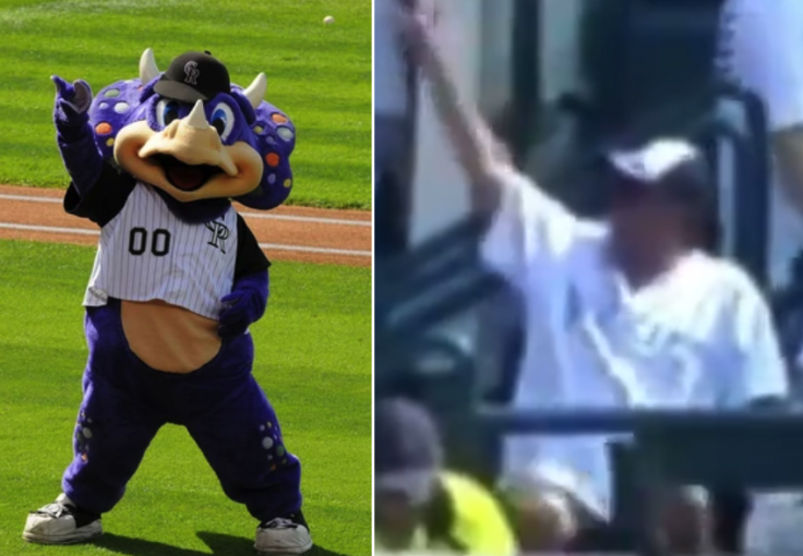 Colorado Rockies mascot Dinger