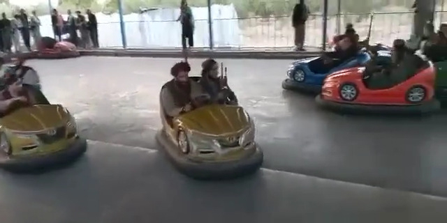 Taliban militant enjoying rides