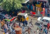 Afghan flag waiving Afghan flag waiving