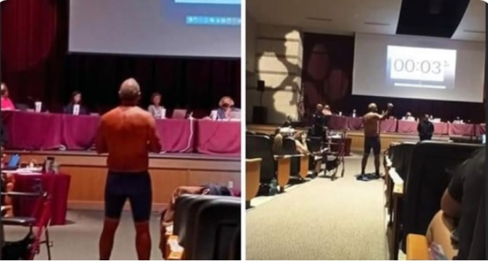 Texas man strips down to underwear