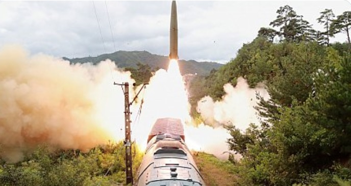 North Korea tests rail-borne missile system 