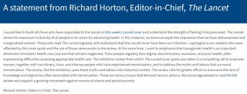 Statement from Richard Horton