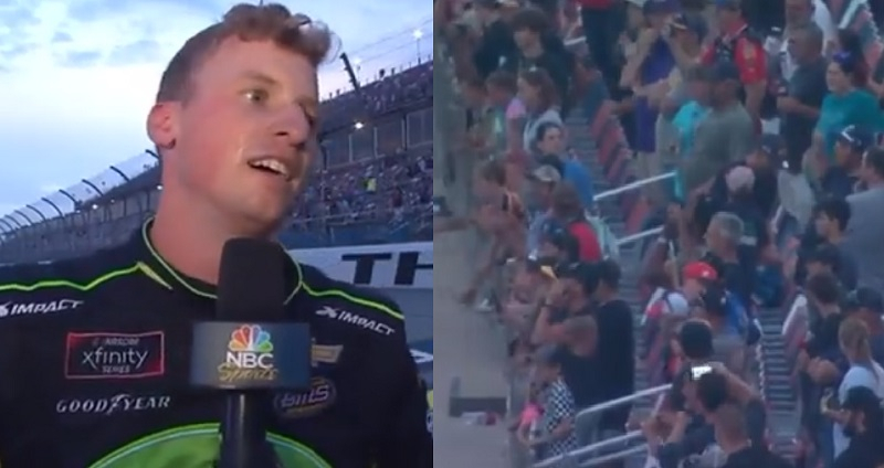 Nbc Reporter Spins F K Joe Biden To Let S Go Brandon During Nascar Race Interview Video