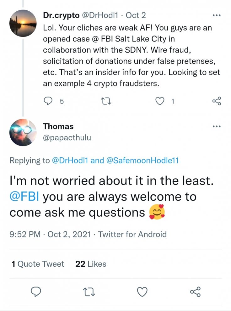 SafeMoon Thomas Smith is not a fraud