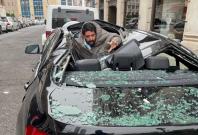 Man falls on BMW Man falls on BMW