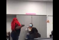 Teacher exhales Teacher exhales