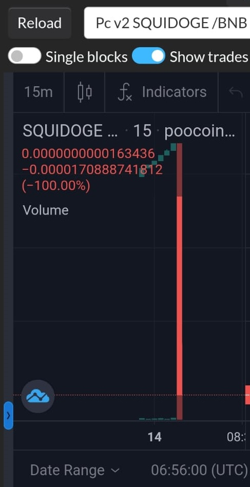 SquiDoge Token Chart RugPull Scam Developers Presale