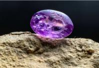 Amethyst stone depicting balsam tree Amethyst stone depicting balsam tree