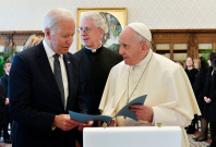 American President Joe Biden and Pope Francis American President Joe Biden and Pope Francis