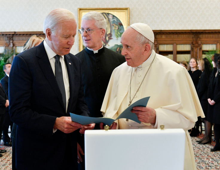American President Joe Biden and Pope Francis