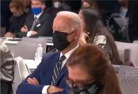 Joe Biden appeared to fall asleep during the opening speeches of the COP26 Climate Summit
