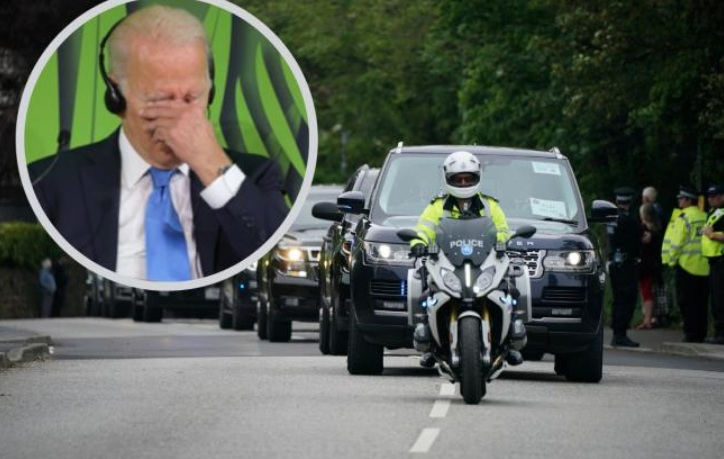 Edinburgh Biden Motorcade