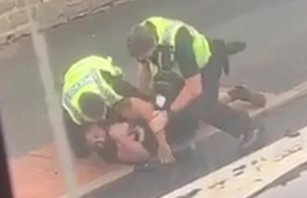 PC Graham Kanes filmed arresting the suspect