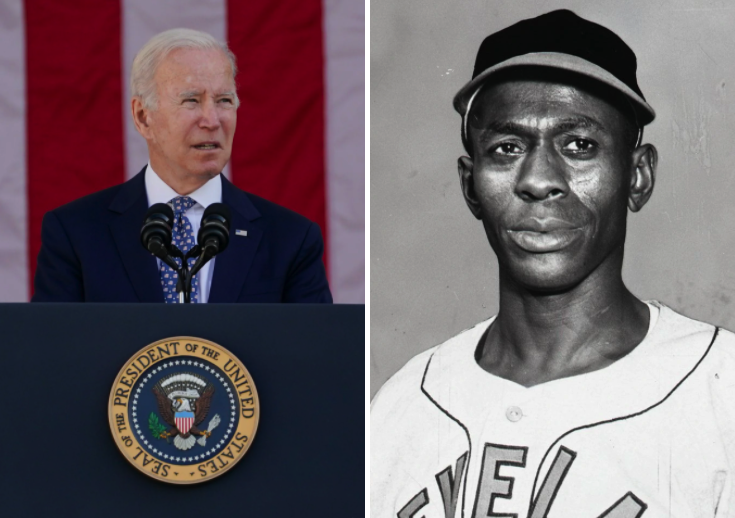 Joe Biden and Satchel Paige