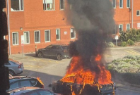 Scenes from explosion outside Liverpool hospital Scenes from explosion outside Liverpool hospital