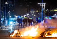 Scenes at Rotterdam protests