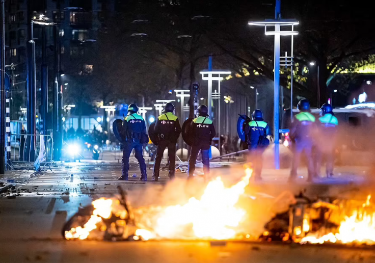 Scenes at Rotterdam protests