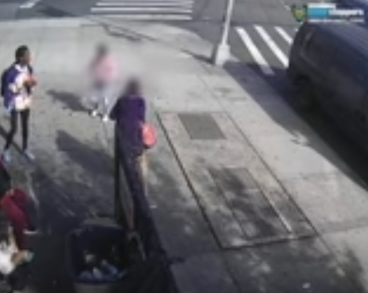 Footage showing teen girl attacking woman