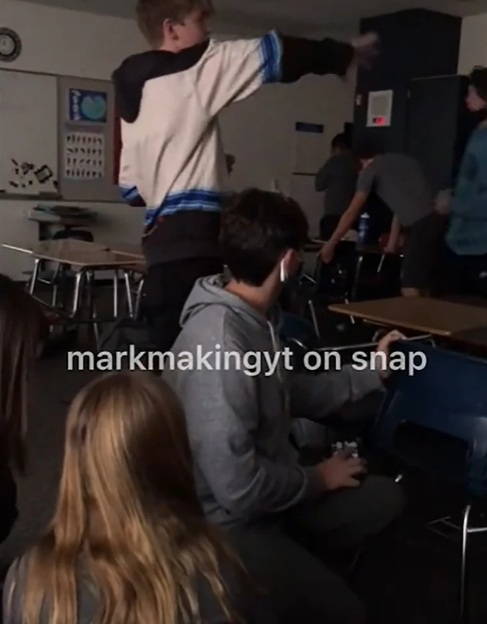 Panicking students Panicking students