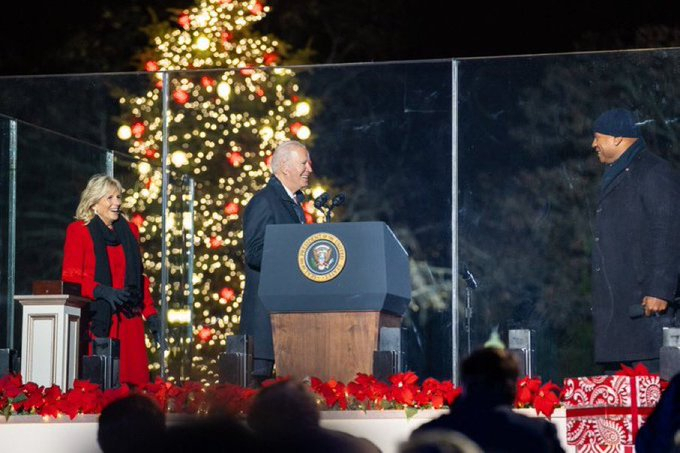 Joe Biden Arrives Late For National Christmas Tree Lighting Ceremony ...