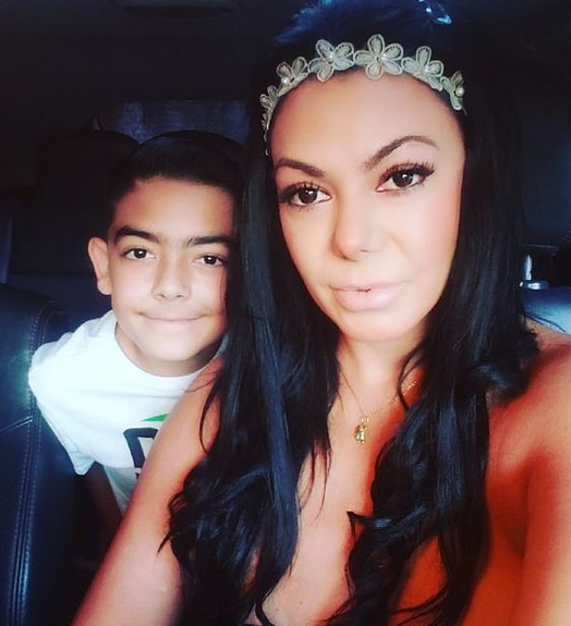 Tania Mendoza pictured with her son
