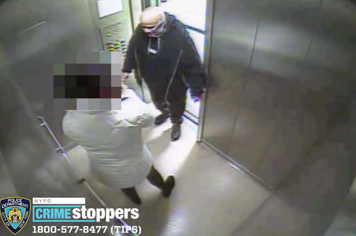 Suspect who assaulted the woman in an elevator caught on camera