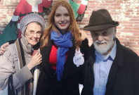 Alicia Witt pictured with her parents Robert and Diane