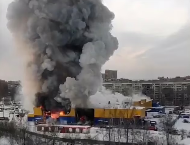 Scenes from the superstore on fire