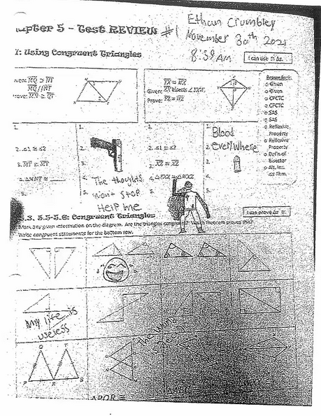 Ethan Crumbley's drawings Ethan Crumbley's drawings