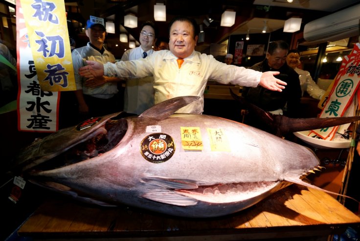 Japan: Record tuna bid by 'Sushi King' at Tsukiji ritual hints at return of economic optimism Japan: Record tuna bid by 'Sushi King' at Tsukiji ritual hints at return of economic optimism