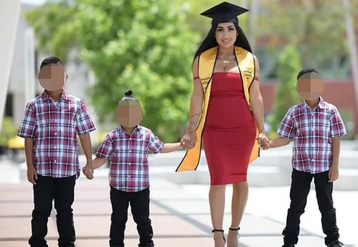 Jeanette Gallegos with her three kids