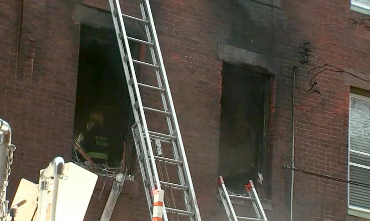 Scenes from Philadelphia row house fire