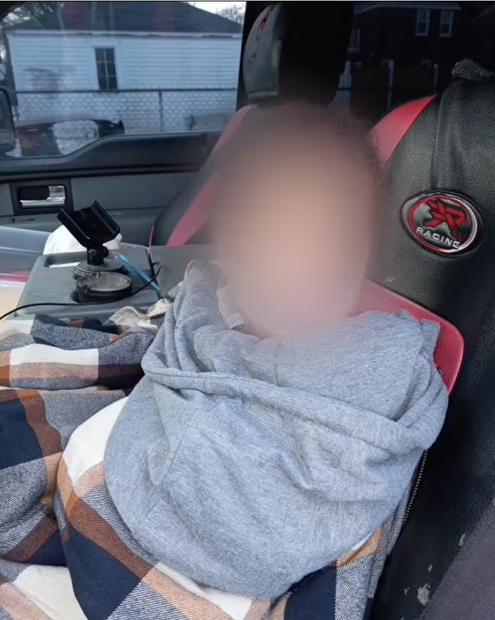 Jackson comforting the toddler 